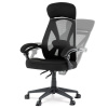 Kancelářská židle, potah černá látka a černá síťovina MESH, PC mech. s aretací - KA-Y309 BK