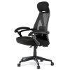 Kancelářská židle, potah černá látka a černá síťovina MESH, PC mech. s aretací - KA-Y309 BK