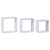 Polička nástěnná, sada 3 ks, MDF, barva bílá matná, baleno v ochranné fólii - P-008 WT2