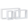 Polička nástěnná, sada 3 ks, MDF, barva bílá matná, baleno v ochranné fólii - P-009 WT2