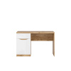 NUIS psací stůl BIU1D1S, dub wotan/bílý lesk