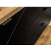 FORN komoda KOM1D3S, dub delano tmavý/černý mat