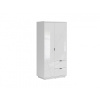 FORN šatní skříň SZF2D2S, bílý lesk