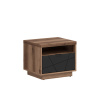 FORN noční stolek KOM1S, dub delano tmavý/černý mat