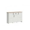 Loksa komoda KOM3D1S, borovice bílá anderson