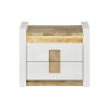 ALAMEDA noční stolek KOM2S, bílý lesk/dub westminster