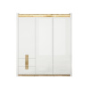 ALAMEDA šatní skříň SZF3D2S, bílý lesk/dub westminster