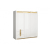 ALAMEDA šatní skříň SZF3D2S, bílý lesk/dub westminster