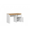 HOLTEN psací stůl BIU1D1S, bílá/dub wotan/bílý lesk