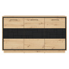 PONT komoda KOM3D, dub artisan/černý mat