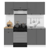 Kuchyň JUNONA MODUL VERZE2 BBL RAMKA 180 cm, bílá/grafit