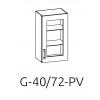 Horní prosklená kuchyňská skřínka Verdi G-40/72-PV
