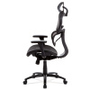Kancelářská židle, synchronní mech., černá MESH, kovový kříž - KA-A188 BK