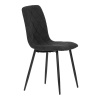 Židle jídelní, černá látka, nohy černý kov - CT-283 BK2