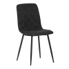Židle jídelní, černá látka, nohy černý kov - CT-283 BK2