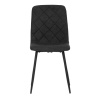 Židle jídelní, černá látka, nohy černý kov - CT-283 BK2