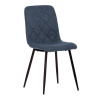 Židle jídelní, modrá látka, nohy černý kov - CT-283 BLUE2