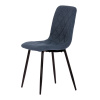 Židle jídelní, modrá látka, nohy černý kov - CT-283 BLUE2
