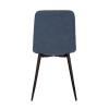 Židle jídelní, modrá látka, nohy černý kov - CT-283 BLUE2