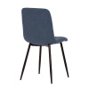 Židle jídelní, modrá látka, nohy černý kov - CT-283 BLUE2