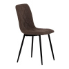 Židle jídelní, hnědá látka, nohy černý kov - CT-283 BR2