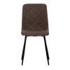 Židle jídelní, hnědá látka, nohy černý kov - CT-283 BR2