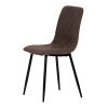 Židle jídelní, hnědá látka, nohy černý kov - CT-283 BR2