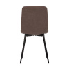 Židle jídelní, hnědá látka, nohy černý kov - CT-283 BR2