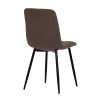 Židle jídelní, hnědá látka, nohy černý kov - CT-283 BR2