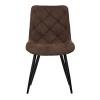 Židle jídelní, hnědá látka, nohy černý kov - CT-382 BR2