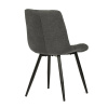 Židle jídelní, šedá látka, nohy černá kov - CT-382 GREY2