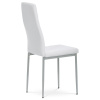 Židle jídelní, bílá koženka, šedý kov - DCL-377 WT