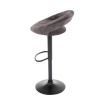 Židle barová, hnědá sametová látka, černá podnož - AUB-822 BR4