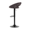 Židle barová, hnědá sametová látka, černá podnož - AUB-822 BR4