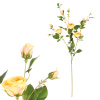 Růže s devíti květy, barva žlutá, umělá - KT7908 YEL