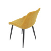Jídelní židle, žlutá látka, černý kov - DCL-218 YEL2