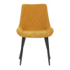 Jídelní židle, žlutá látka, černý kov - DCL-218 YEL2