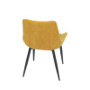 Jídelní židle, žlutá látka, černý kov - DCL-218 YEL2