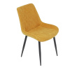 Jídelní židle, žlutá látka, černý kov - DCL-218 YEL2