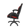 Herní křeslo, permanent contact mechanismus s polohovou aretací, černá a červená látka, plast. kříž - KA-R209 RED