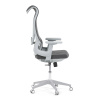 Židle kancelářská, šedý MESH, bílý plast, plastový kříž - KA-S248 GREY