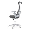 Židle kancelářská, šedý MESH, bílý plast, plastový kříž - KA-S248 GREY