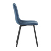 Židle jídelní, modrý samet, kov černý mat - DCL-973 BLUE4