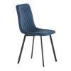 Židle jídelní, modrý samet, kov černý mat - DCL-973 BLUE4