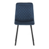 Židle jídelní, modrý samet, kov černý mat - DCL-973 BLUE4