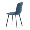 Židle jídelní, modrý samet, kov černý mat - DCL-973 BLUE4