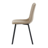 Židle jídelní, cappuccino samet, kov černý mat - DCL-973 CAP4