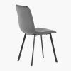 Židle jídelní, šedý samet, kov černý mat - DCL-973 GREY4
