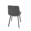 Židle jídelní, šedý samet, kov černý mat - DCL-973 GREY4