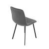 Židle jídelní, šedý samet, kov černý mat - DCL-973 GREY4